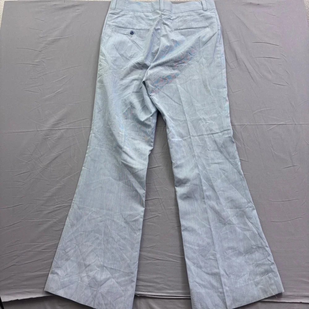 Vintage Rappers by Washington Mfg Co Blue White Striped Flare Leg Pant USA 34x32